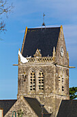 France,Calvados (14),Basse Normandie,eglise de Sainte-Mere-Eglise
