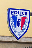 Municipal police sign