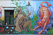 Chile,Santiago,Barrio Yungay,Wandmalerei,Graffiti,