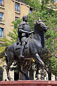 Chile,Santiago,Plaza de Armas,Pedro de Valdivia statue,