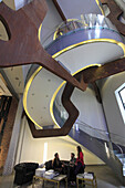 Spain,Madrid,Telefonica Building,interior,staircase,people