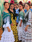 Spain,Andalusia,Seville,festival,young women