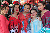Spanien,Andalusien,Sevilla,Fest,junge Frauen