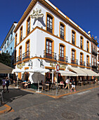 Spain,Andalusia,Seville,street scene,restaurant