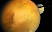 Titan and Saturn, illustration