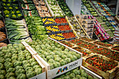 Fruit and vegetable section in market