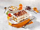 Apricot ice cream tiramisu