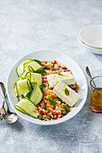 Quinoa salad with feta and cucumber