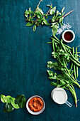 Ingredients for slow-roasted pork belly with red curry