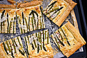 Asparagus tart with goat's cheese