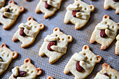 Butterplätzchen in Form von Bärchen