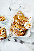 Maple syrup cashew bread with cream cheese