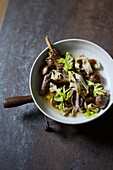 Wild hare ragout with green pappardelle