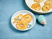 Apple rings in pancake batter