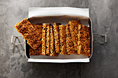 Apricot muesli bars made from rolled oats