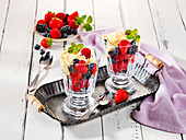  Zabaglione with berries, Light food, Dessert 