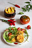 Bean patties with carrots and dried mushrooms