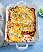 Mexican burrito lasagne