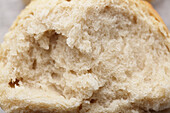 Close-up of the inside of a bread roll