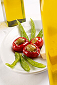 Stuffed peperoncini with green peppers and olive oil