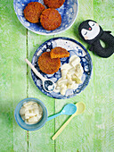 Green spelt patties with asparagus