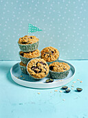 Oat muffins with chocolate chips