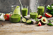 Green smoothie with apple and avocado