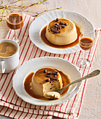 Panna cotta with a hint of coffee and chocolate chips