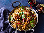 Chicken biryani with basmati rice