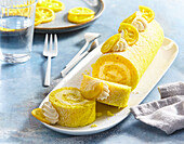 Lemon sponge roll