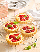 Lemon and strawberry tartlet