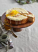 Orange cake with icing