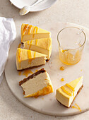 New York cheesecake with apricot glaze