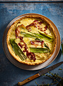 Quiche with leek and bacon