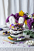 Easter blueberry trifle