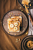 Toast with peanut butter and banana