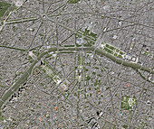 Paris, France, satellite image