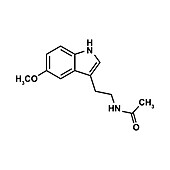 Melatonin structure, illustration