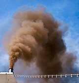 Smoke coming out of chimney