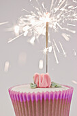 Sparkler on a Cupcake