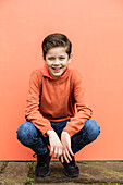 Portrait of Young Boy Smiling