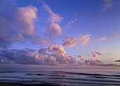 Wolken bei Sonnenuntergang am Strand 4, Olympic National Park, Washington, USA.