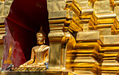 Buddhistischer Tempel in Chiang Mai, Thailand, Südostasien, Asien