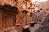 Agadir Tasguent, fortified collective granary located above the Moroccan village of Amzrou, Anti-Atlas, Morocco, North Africa, Africa