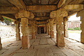 Interior of the Sri Virupaksha temple in Hampi, UNESCO World Heritage Site, Karnataka, India, Asia