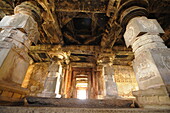 Inside Virupaksha Temple, Hampi, UNESCO World Heritage Site, Karnataka, India, Asia