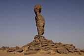 Finger of Allah rock formation in Akakus Mountains, Libya, North Africa, Africa