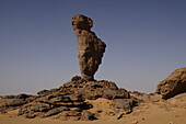 Finger of Allah rock formation in Akakus Mountains, Libya, North Africa, Africa