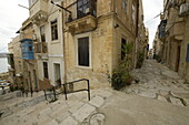 Corner with stairs, La Valetta, Malta, Mediterranean, Europe