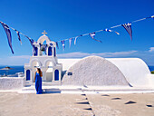 Transfiguration of Sotiros Christos Chapel, Oia Village, Santorini (Thira) Island, Cyclades, Greek Islands, Greece, Europe